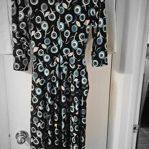 AB STUDIO Brand  Black Dress with Evil Eye pattern